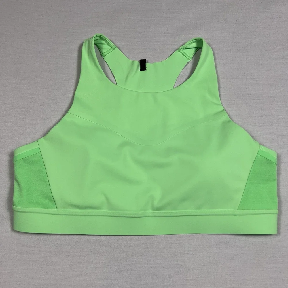 Brooks Sports Bra Women's‎ 40 C/D Drive 3 Pocket Run Green Athletic Breathable